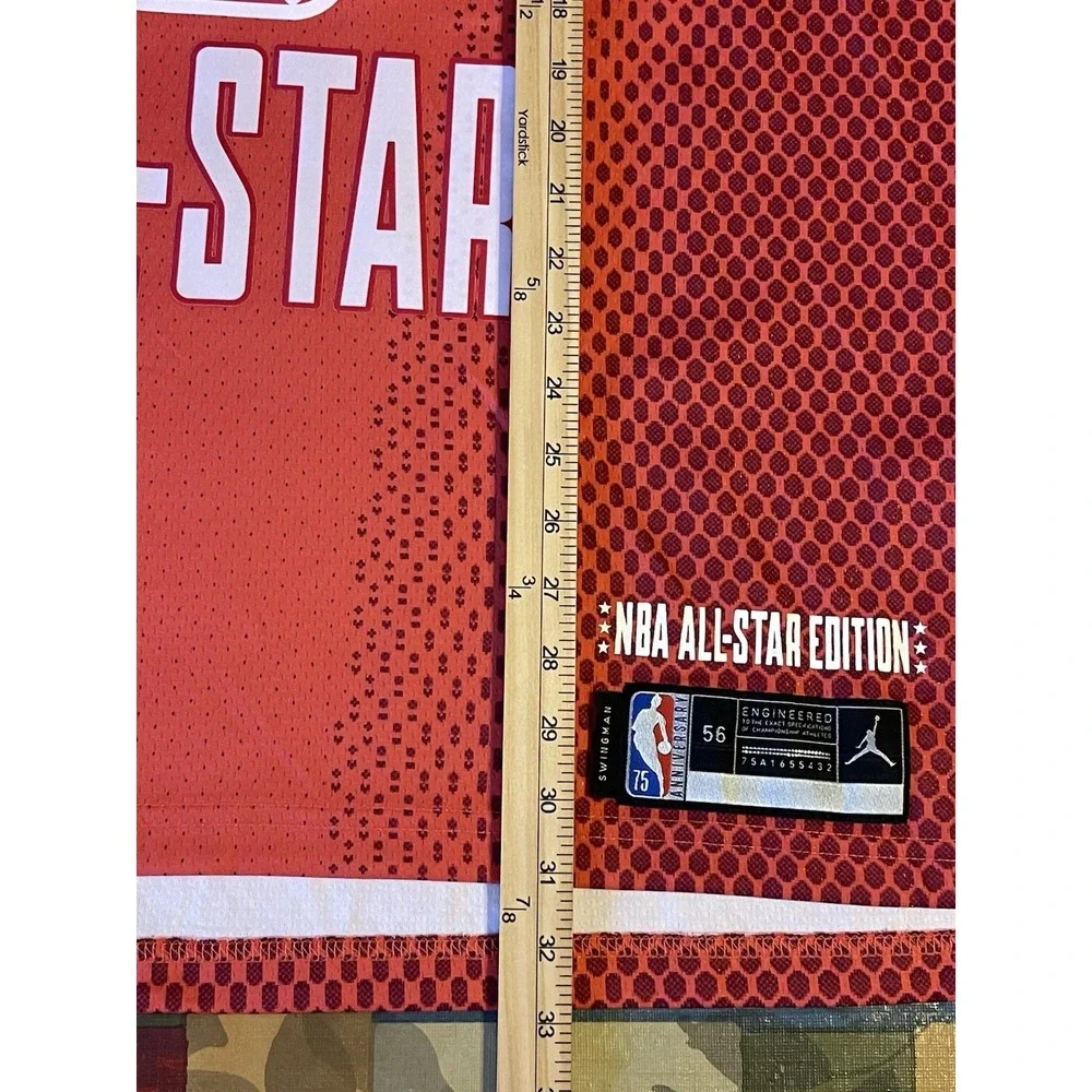 Men's 56 NBA All‎ Star Edition Ja Morant Jordan 75th Anniversary Jersey Red